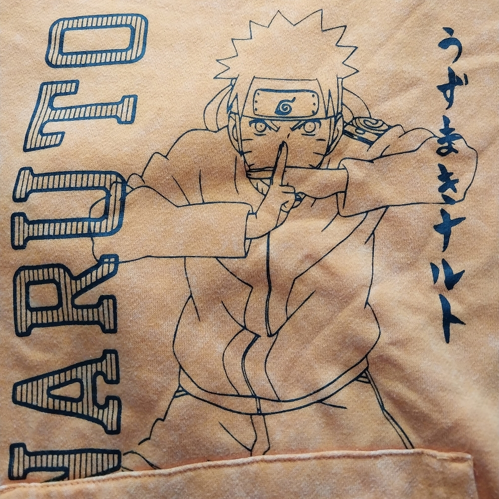 2020 Naruto Large Orange Tye Dye Hoodie